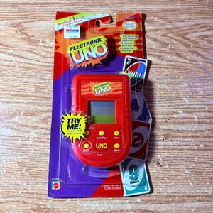 Vintage UNO Electronic Handheld Travel Game 2002 By Mattel NEW